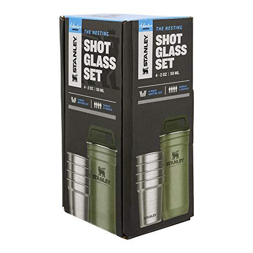 STANLEY 10-01705-033 THE NESTING SHOT GLASS SET HAMMERTONE GREEN SET OF 4-2OZ/59ML | STANLEY | 03