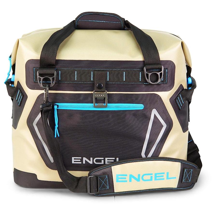 ENGEL PORTABLE WATERPROOF HEAVY-DUTY FOAM INSULATED SOFT-SIDED COOLER BAG WITH PADDED ADJUSTABLE STRAP AND FRONT POCKET | 
