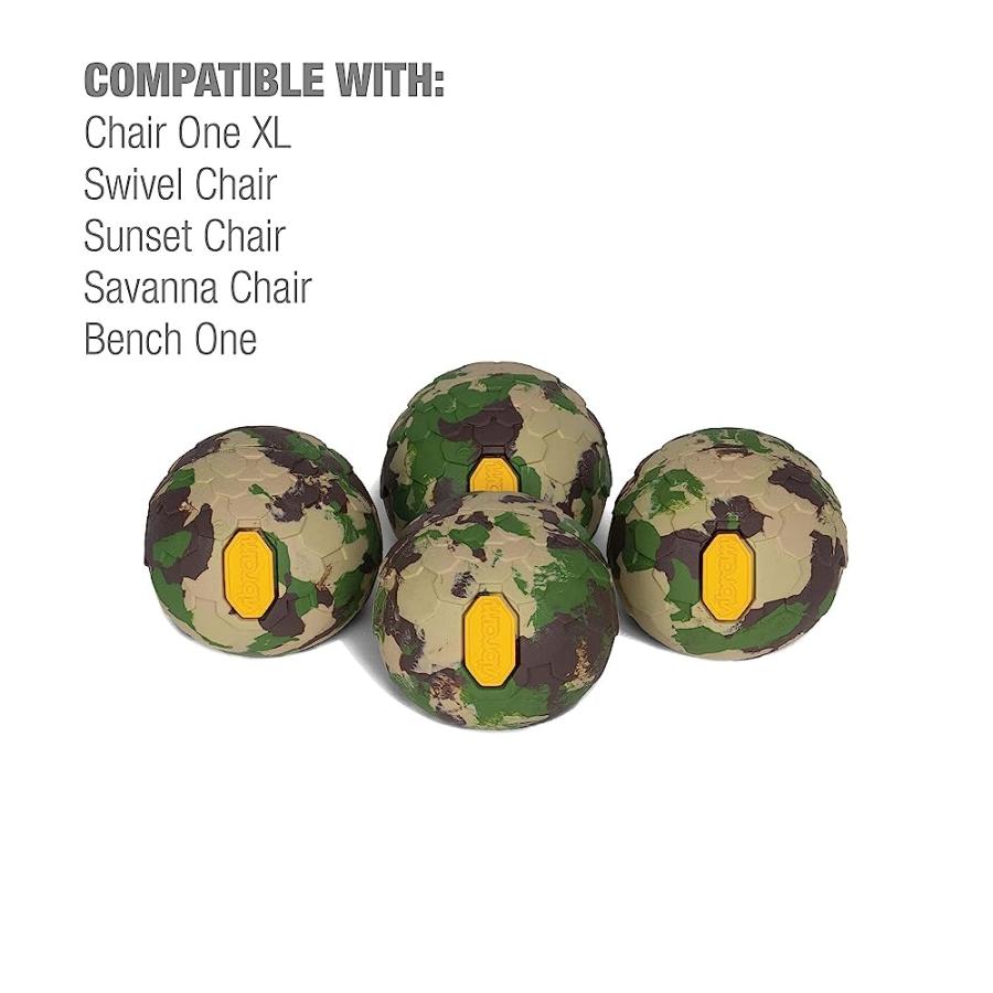 HELINOX CHAIR STABILIZING VIBRAM RUBBER BALL FEET (SET OF 4), 55MM, FIELD CAMO | Helinox | 02