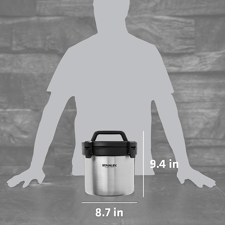 STANLEY ADVENTURE STAY HOT 3QT CAMP CROCK POT - VACUUM INSULATED STAINLESS STEEL FOOD CONTAINER - KEEPS FOOD HOT FOR 12 HRS & COLD FOR 16 HRS | STANLEY | 04