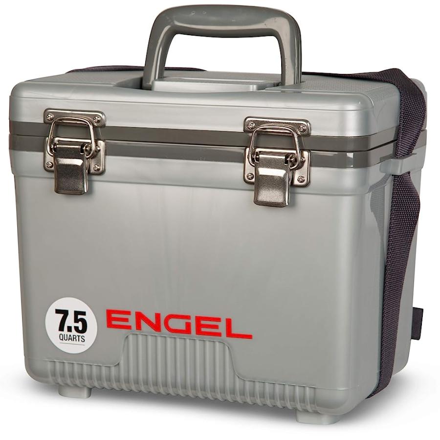 ENGEL UC7 7.5QT LEAK-PROOF, AIR TIGHT, DRYBOX COOLER AND SMALL HARD SHELL LUNCHBOX FOR MEN AND WOMEN IN SILVER |  | 01