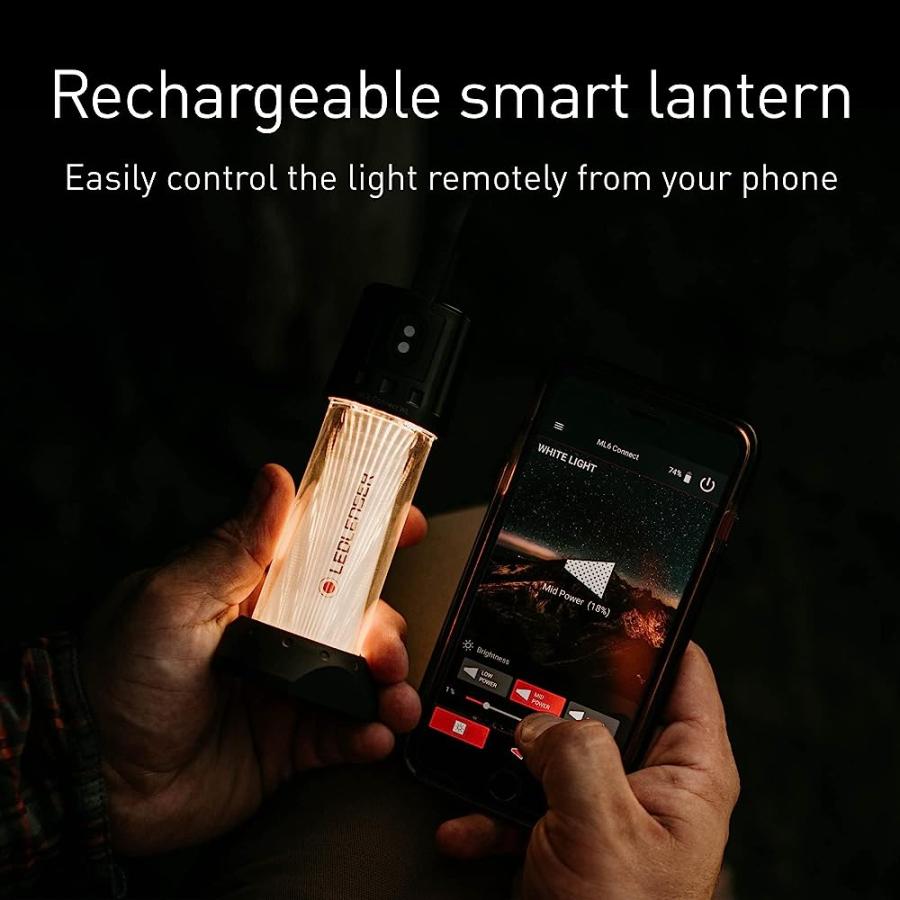 LEDLENSER ML6 CONNECT WARM WHITE LIGHT OUTDOOR LANTERN, BLUETOOTH REMOTE CONTROL, 750 LUMENS, RECHARGEABLE BATTERY | LEDLENSER | 01