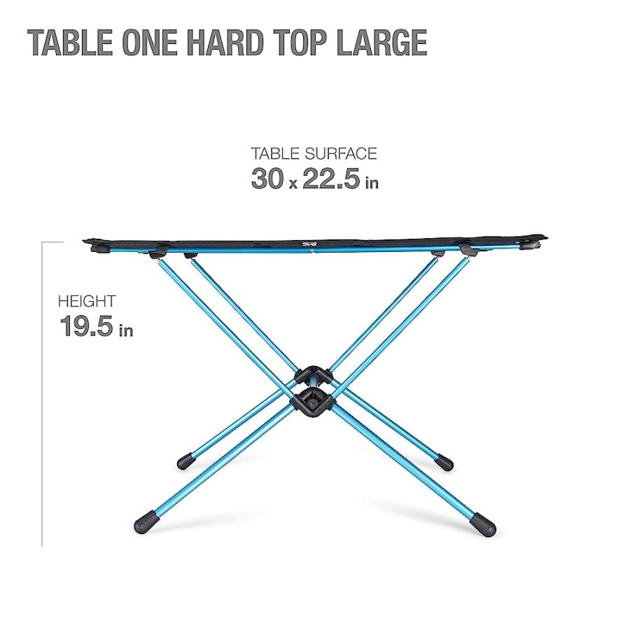 HELINOX TABLE ONE HARD TOP LIGHTWEIGHT, COLLAPSIBLE, PORTABLE, OUTDOOR CAMPING TABLE, LARGE - 30 X 22.5 INCHES, BLACK | Helinox | 04