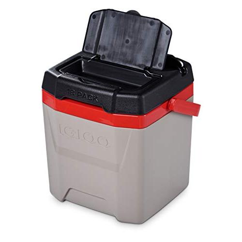 IGLOO QUANTUM COOLER, SANDSTONE/BLAZE RED/BLACK, 12 QUART | igloo