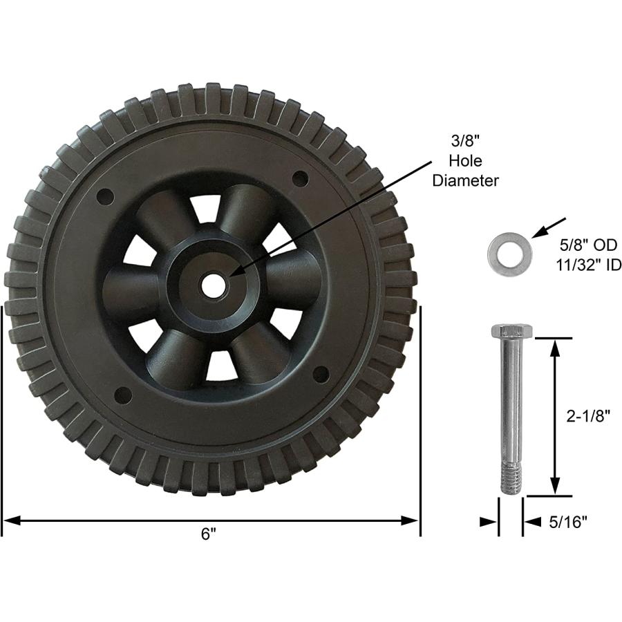 Coleman Roadtrip Grill Replacement Wheel and Hardware (1 Wheel) | Coleman | 01