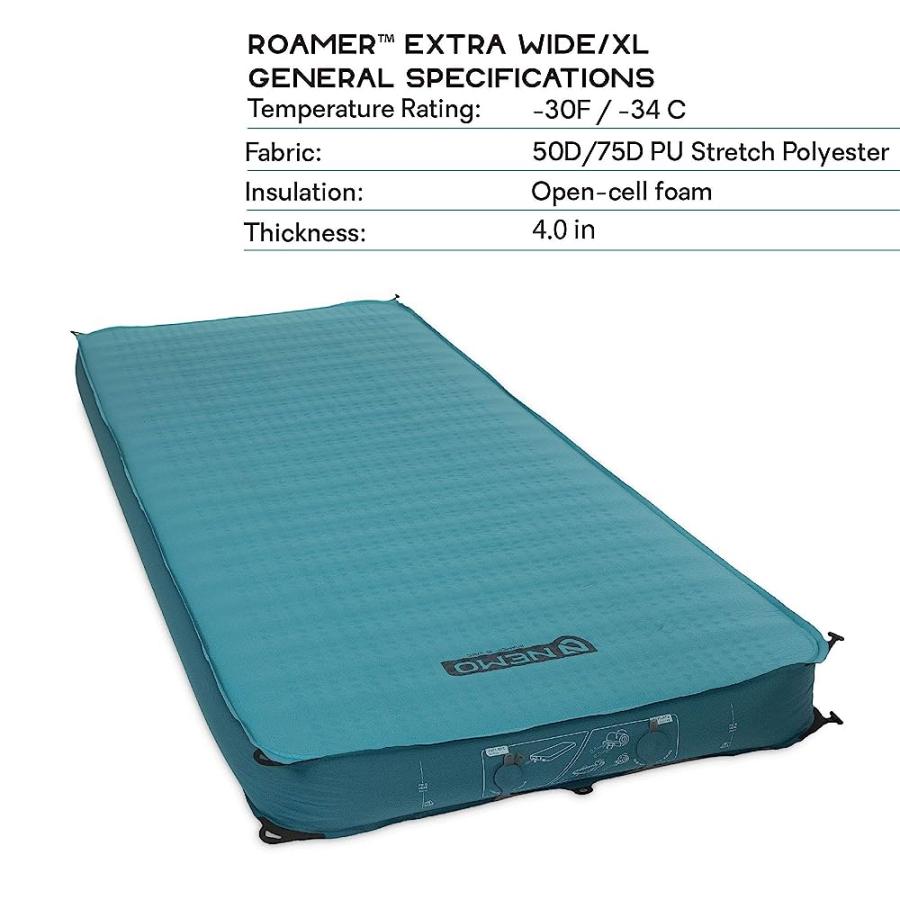 NEMO ROAMER SLEEPING PAD, EXTRA WIDE, EXTRA LONG | NEMO | 01