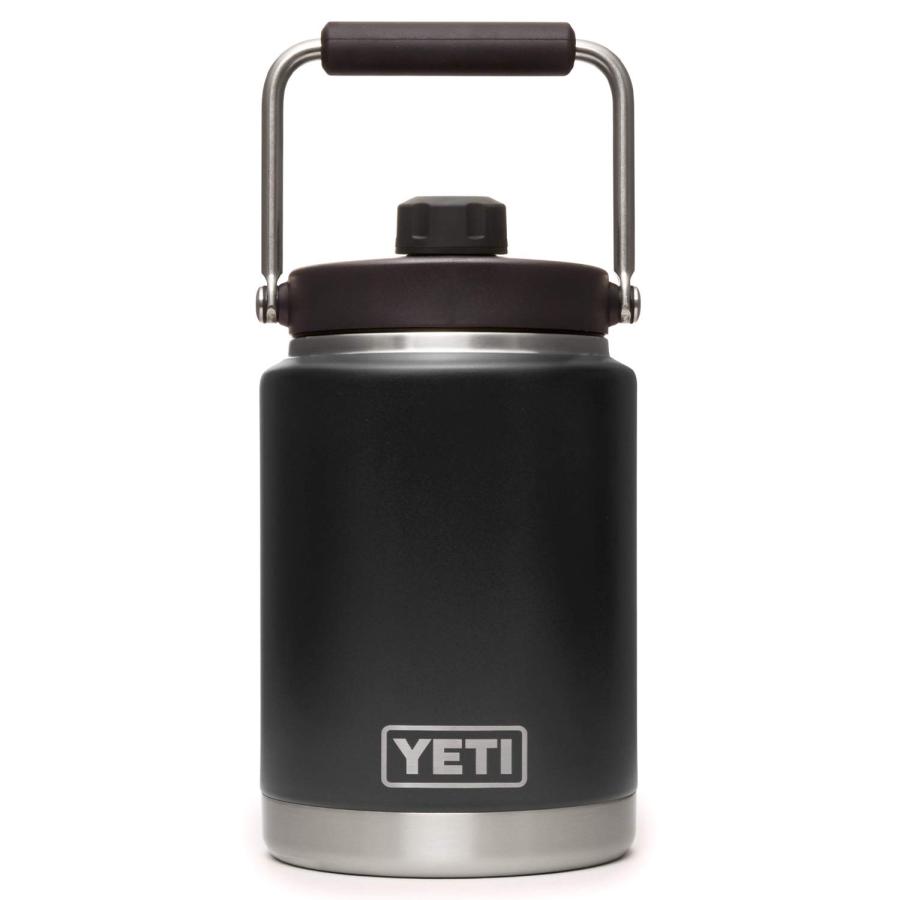 YETI Rambler ハーフガロン ジャグ マグキャップ付き 真空断熱 ステンレス製、ブラック | YETI