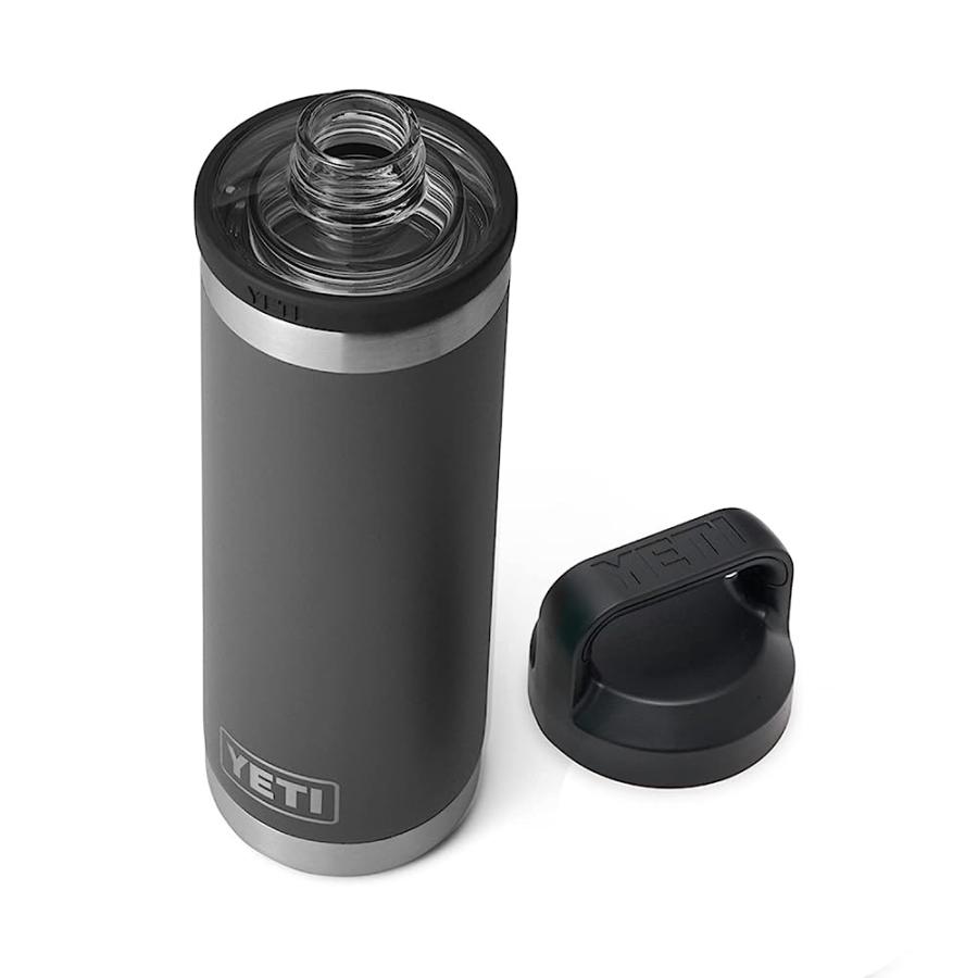 YETI RAMBLER 18 OZ BOTTLE, VACUUM INSULATED, STAINLESS STEEL WITH CHUG CAP, CHARCOAL | YETI