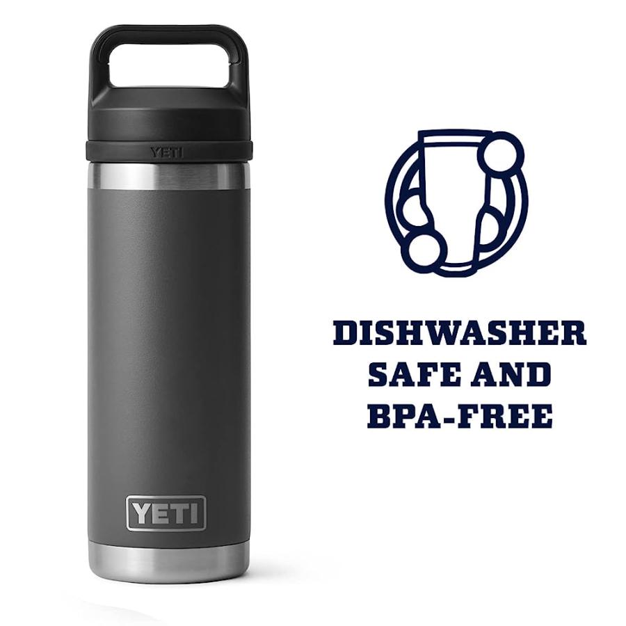 YETI RAMBLER 18 OZ BOTTLE, VACUUM INSULATED, STAINLESS STEEL WITH CHUG CAP, CHARCOAL | YETI | 04