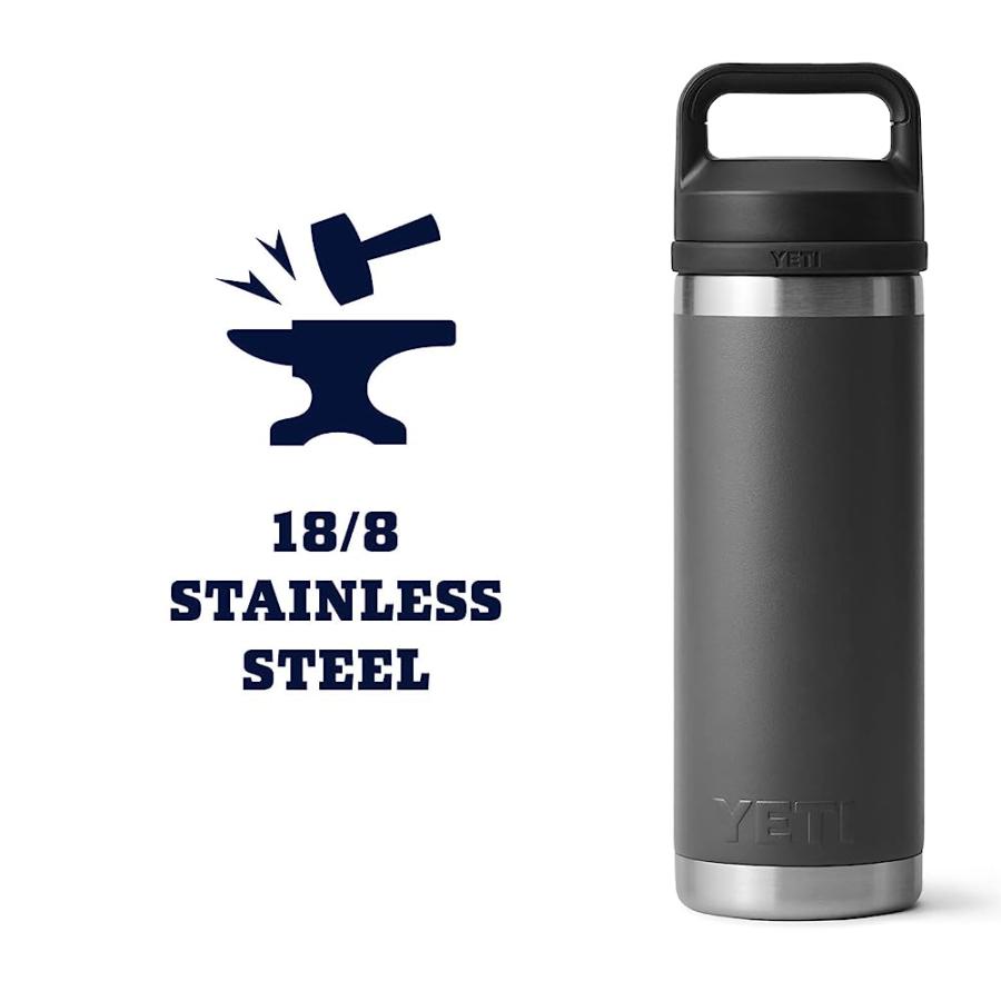 YETI RAMBLER 18 OZ BOTTLE, VACUUM INSULATED, STAINLESS STEEL WITH CHUG CAP, CHARCOAL | YETI | 05