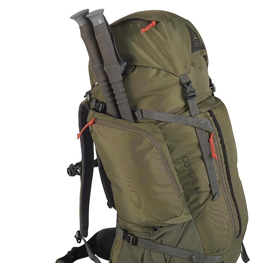 KELTY COYOTE 60-105 LITER INTERNAL FRAME BACKPACK - HIKING, BACKPACKING, TRAVEL, HYDRATION COMPATIBLE, FULLY ADJUSTABLE (65L / DARK OLIVE) | KELTY | 05