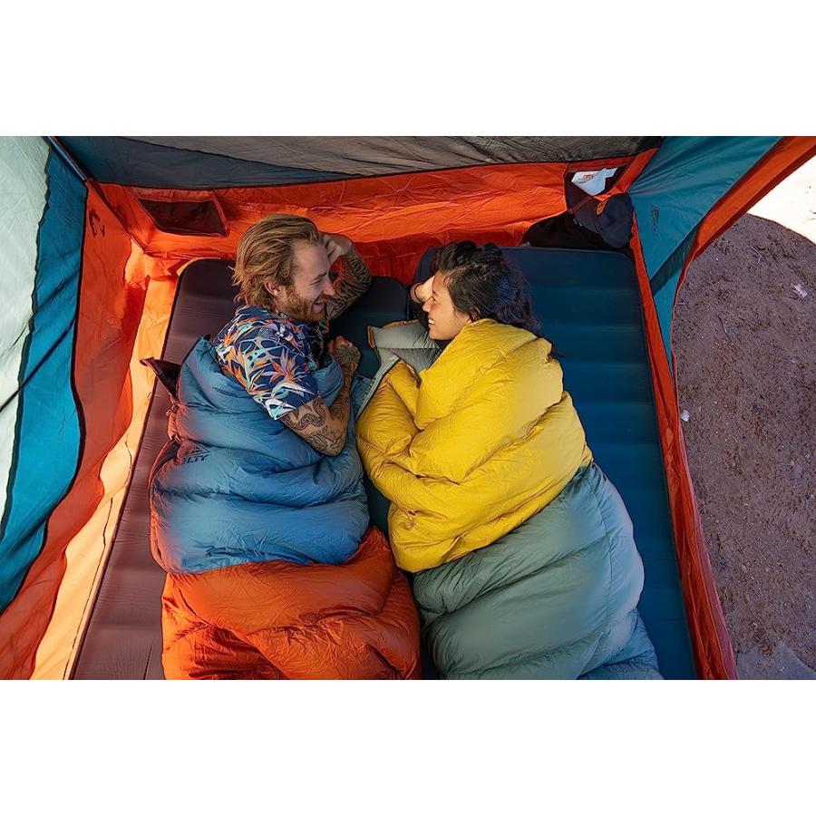 KELTY GALACTIC DOWN 30 DEGREE SLEEPING BAG, 550 FILL POWER RDS TRACKABLE DOWN, BACKPACKING AND CAMPING, ZIP TOGETHER FOR 2P SLEEPING BAG (DUCK GR | KELTY | 04
