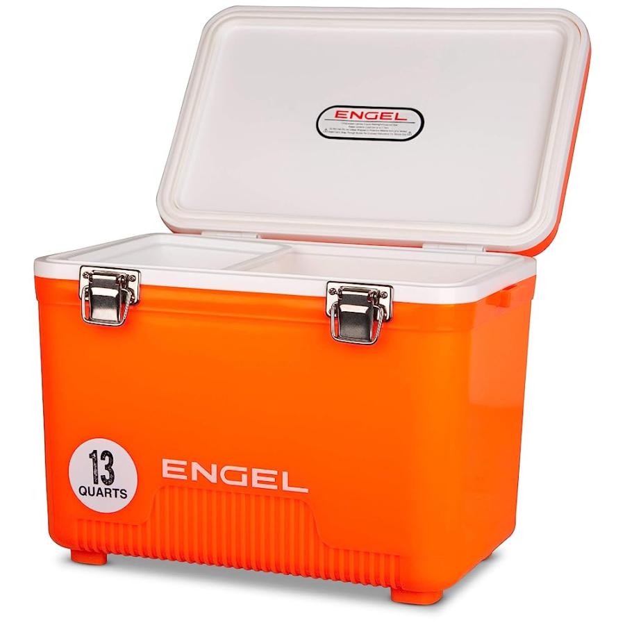 ENGEL UC13 13QT LEAK-PROOF, AIR TIGHT, DRYBOX COOLER AND SMALL HARD SHELL LUNCHBOX FOR MEN AND WOMEN IN ORANGE HIGH-VISIBILITY |  | 01