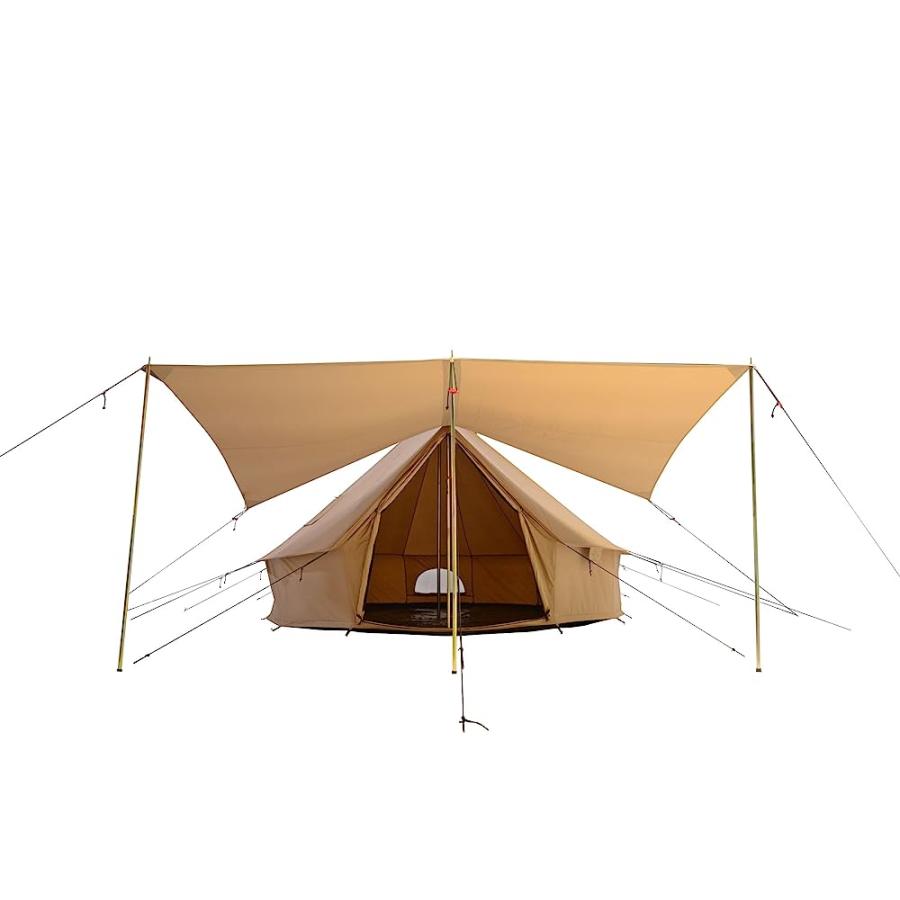 WHITEDUCK AWNING FOR CANVAS BELL TENT COMPLETE CANOPY WITH POLES FOR ALL SEASON CAMPING AND GLAMPING (BEIGE, 10') | WHITEDUCK | 06