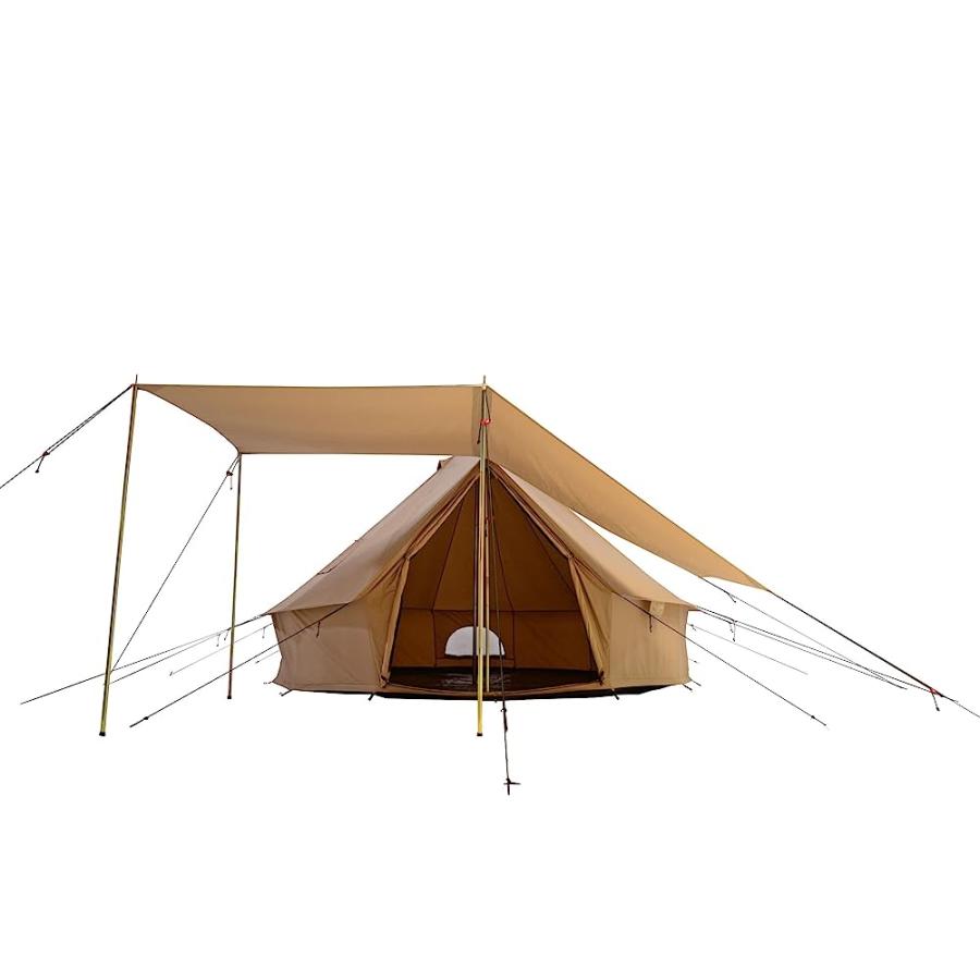 WHITEDUCK AWNING FOR CANVAS BELL TENT COMPLETE CANOPY WITH POLES FOR ALL SEASON CAMPING AND GLAMPING (BEIGE, 10') | WHITEDUCK | 07