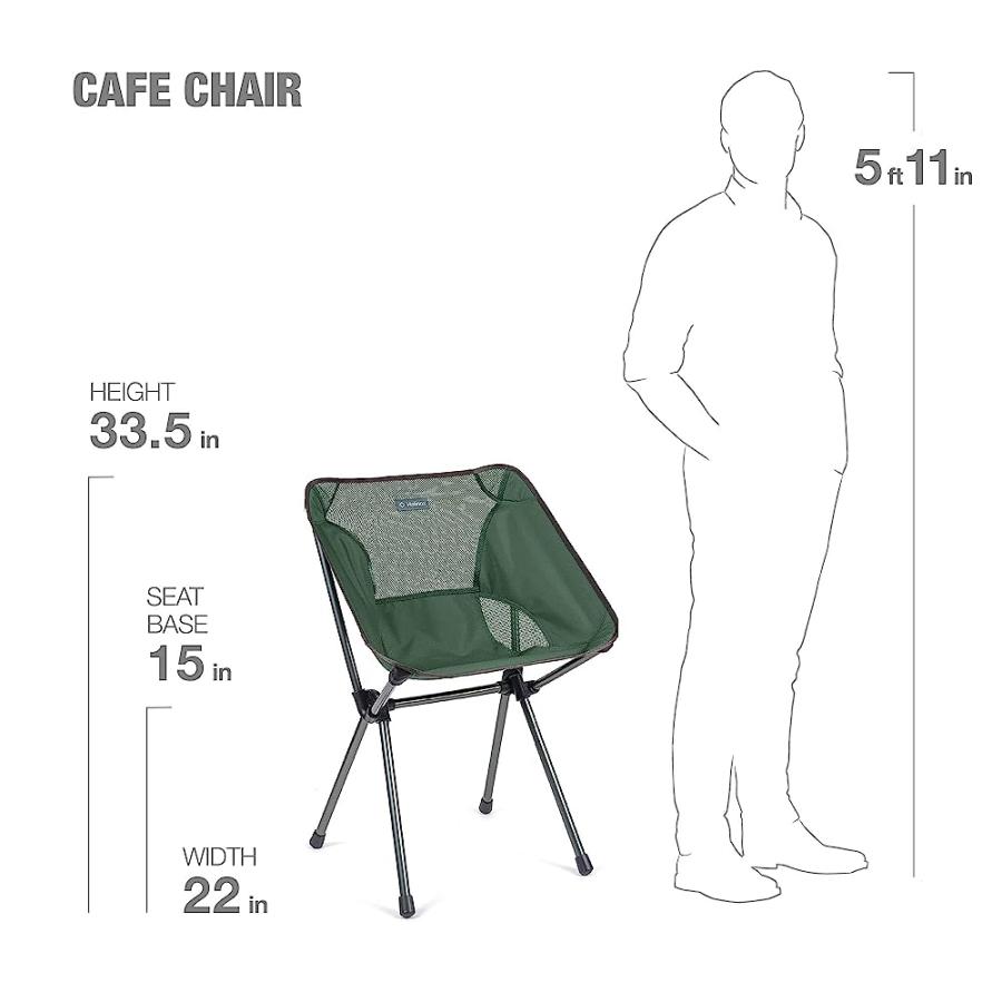 HELINOX CAF CHAIR COLLAPSIBLE OUTDOOR DINING CHAIR, FOREST GREEN | Helinox | 03
