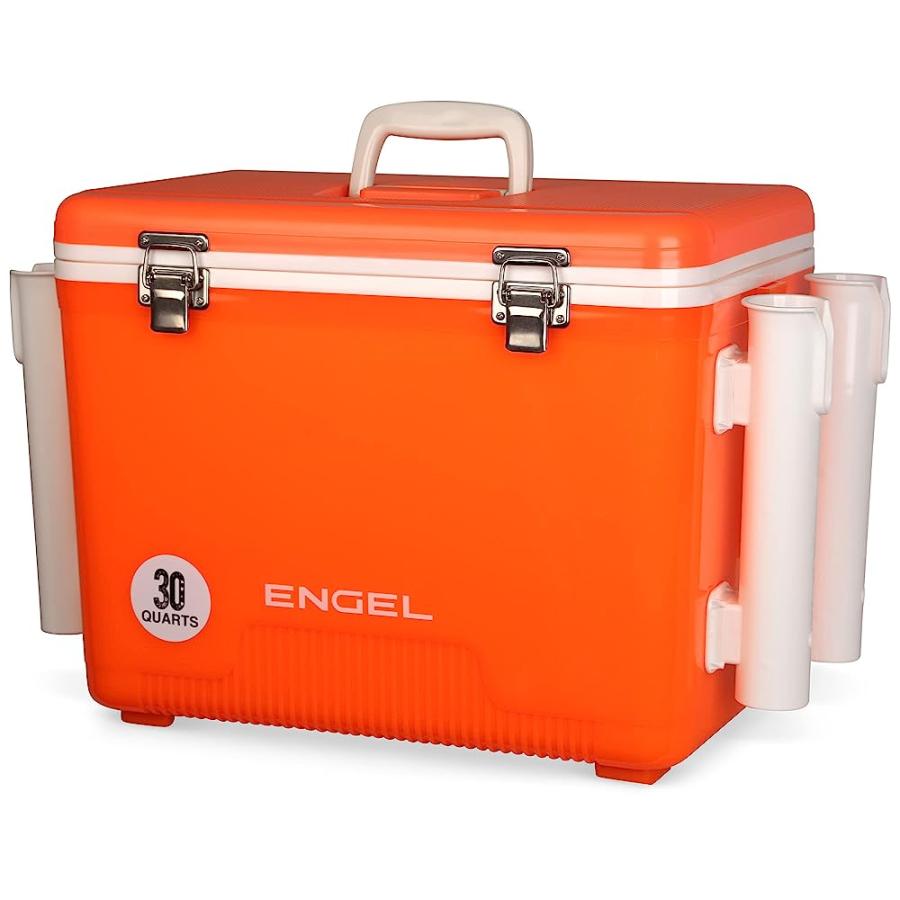 ENGEL UC30 30QT LEAK-PROOF, AIR TIGHT, FISHING DRYBOX COOLER WITH BUILT-IN FISHING ROD HOLDERS, ALSO MAKES THE PERFECT HARD SHELL LUNCHBOX FOR ME |  | 01