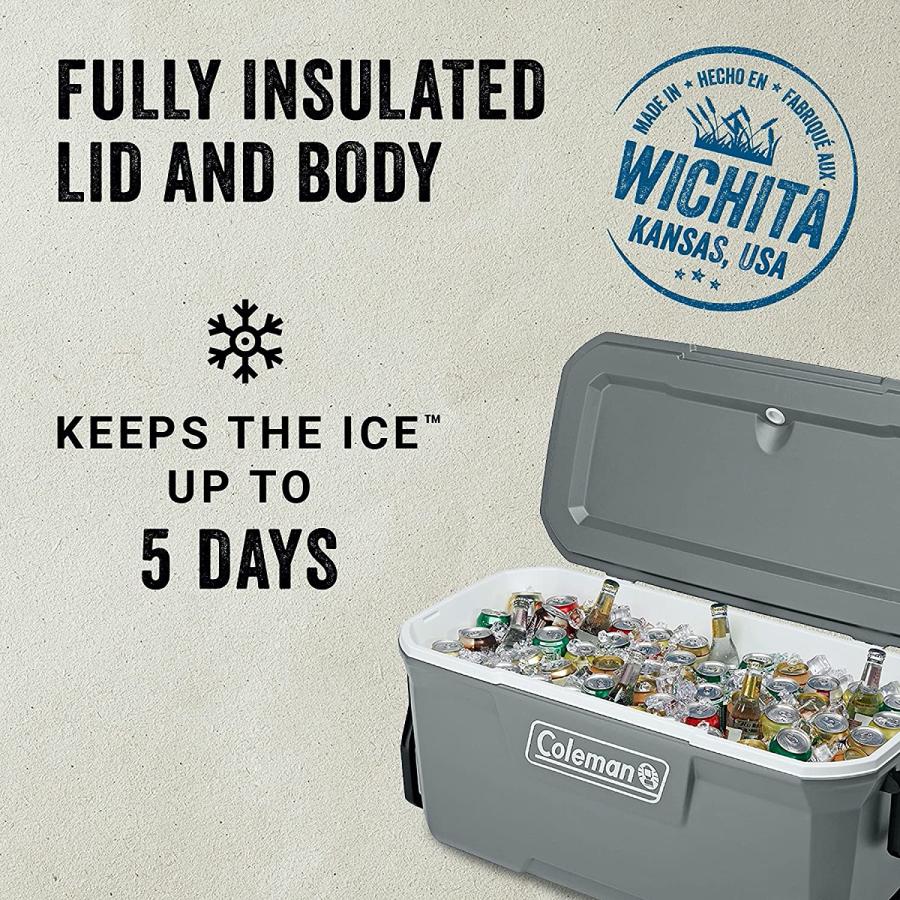 Coleman Ice Chest Coleman 316 Series Wheeled Hard Coolers, 100qt Rock Grey｜usdirectmax｜02
