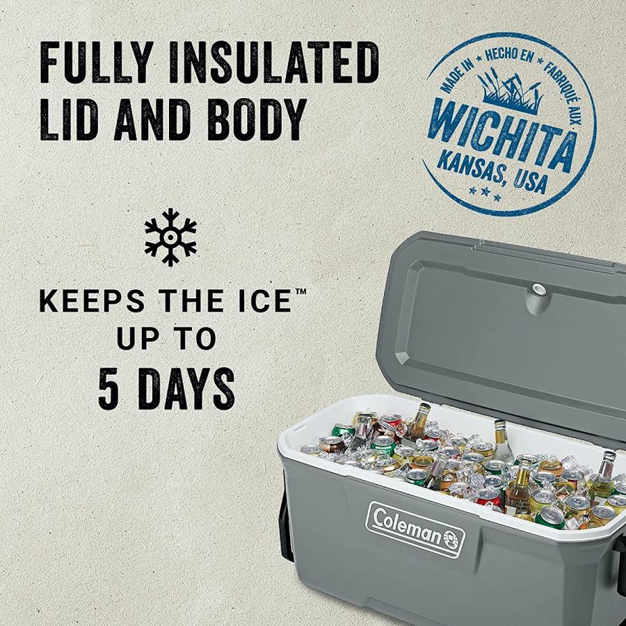 Coleman Ice Chest Coleman 316 Series Wheeled Hard Coolers, 100qt Rock Grey | Coleman | 01