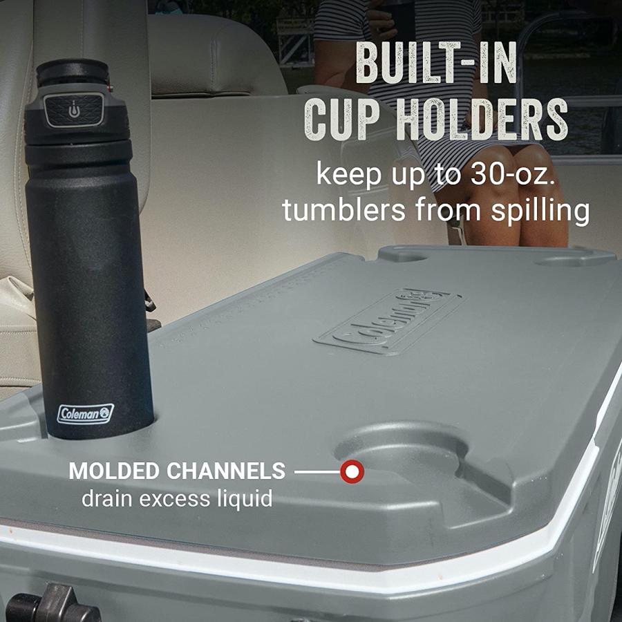 Coleman Ice Chest Coleman 316 Series Wheeled Hard Coolers, 100qt Rock Grey | Coleman | 03