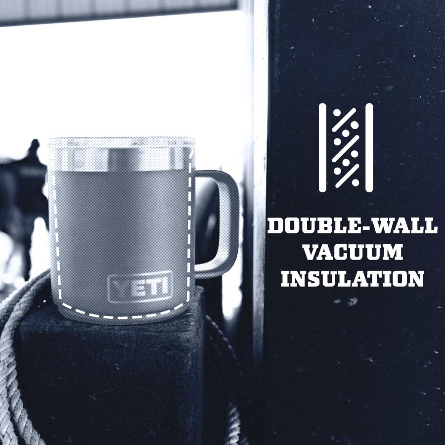 YETI Rambler 10オンス スタッカブルマグ マグスライダー蓋付き 真空断熱 ステンレス製、ビミニピンク | YETI | 06