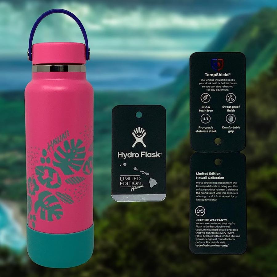 HYDRO FLASK FLAMINGO WIDE MOUTH FLEX CAP BOTTLE, 1 EA | HYDRO FLASK | 02