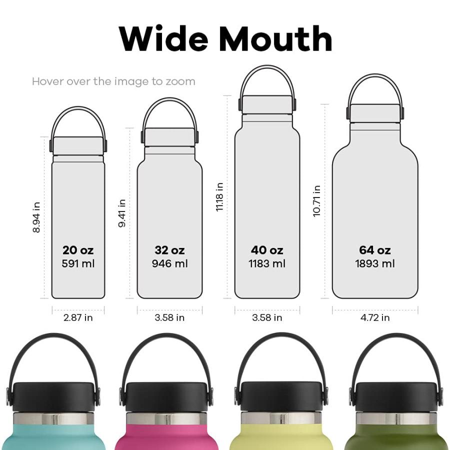 HYDRO FLASK WIDE MOUTH BOTTLE WITH FLEX CAP | HYDRO FLASK | 03