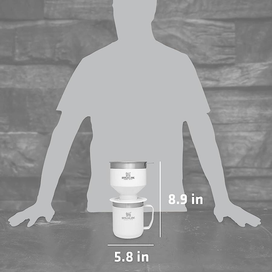 STANLEY THE CAMP POUR OVER COFFEE SET, POLAR, 1 SET (20OZ/12OZ) | STANLEY | 02