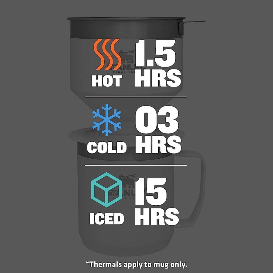 STANLEY THE CAMP POUR OVER COFFEE SET, POLAR, 1 SET (20OZ/12OZ) | STANLEY | 03