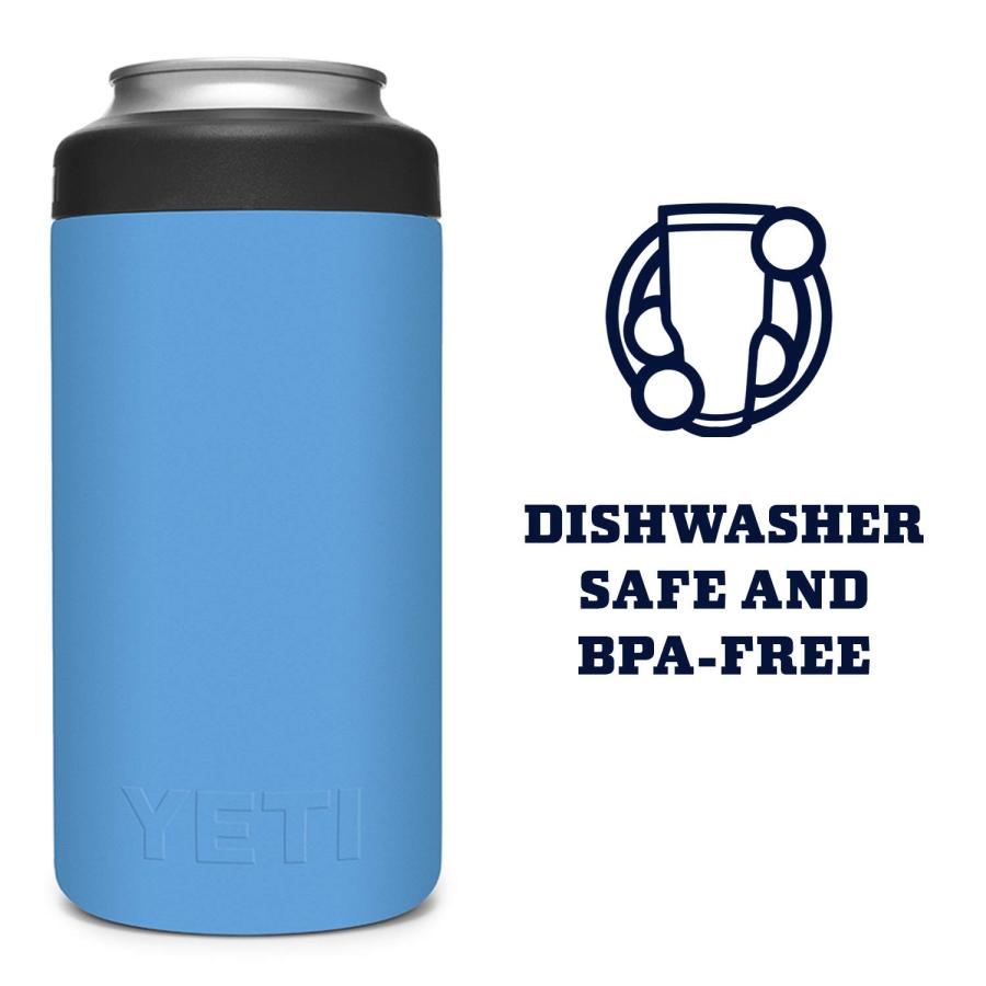 YETI Rambler 16オンス コルスター トール缶クーラー:YETI 真空断熱 ステンレス製、パシフィックブルー | YETI | 04