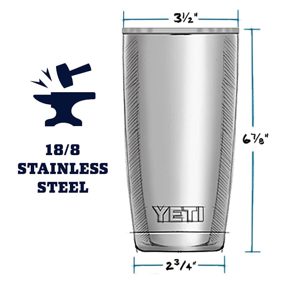 YETI RAMBLER 20 OZ TUMBLER, STAINLESS STEEL, VACUUM INSULATED WITH MAGSLIDER LID, CANOPY GREEN | YETI | 05