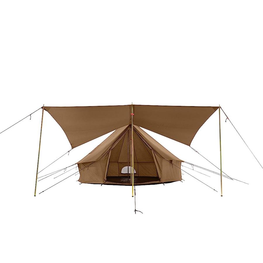 WHITEDUCK AWNING FOR CANVAS BELL TENT COMPLETE CANOPY WITH POLES FOR ALL SEASON CAMPING AND GLAMPING (BROWN, 4 X 2.5 M) | WHITEDUCK | 03
