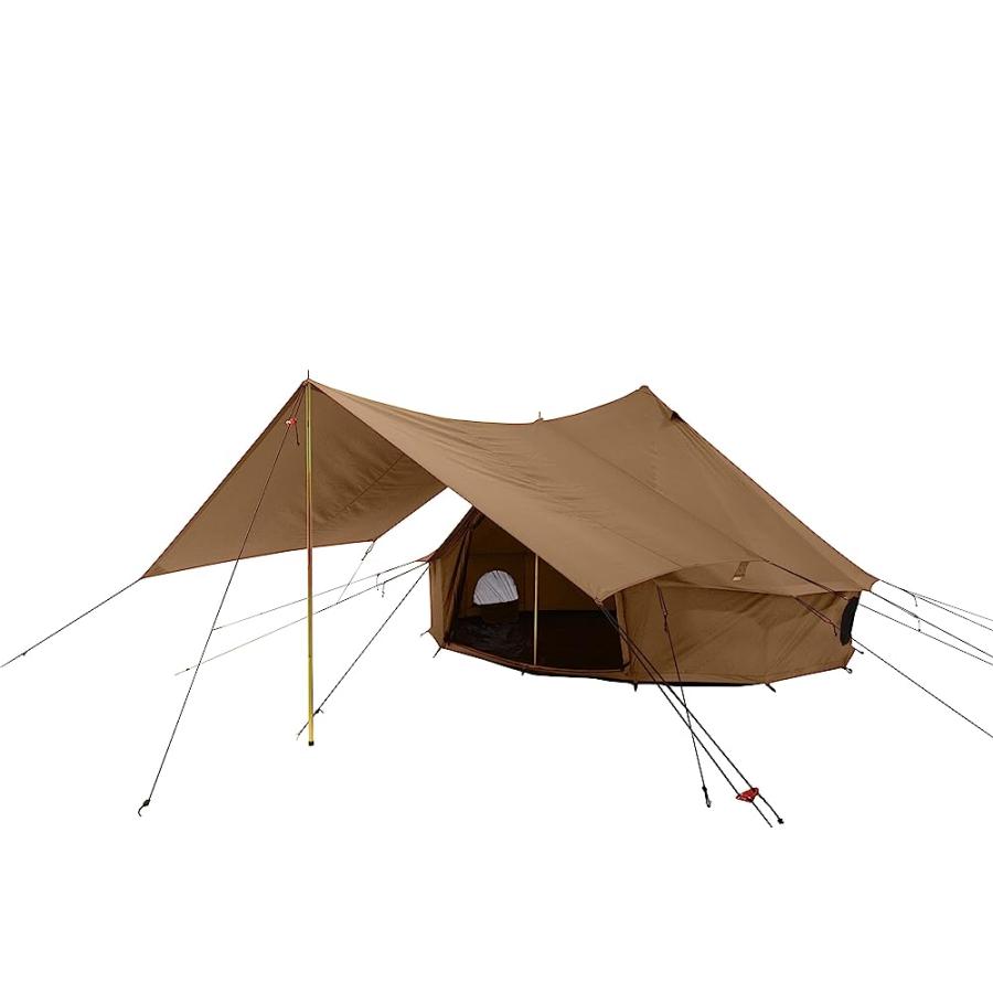 WHITEDUCK AWNING FOR CANVAS BELL TENT COMPLETE CANOPY WITH POLES FOR ALL SEASON CAMPING AND GLAMPING (BROWN, 4 X 2.5 M) | WHITEDUCK | 04