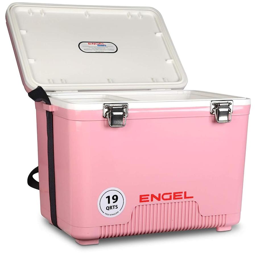 ENGEL UC19 19QT LEAK-PROOF, AIR TIGHT, DRYBOX COOLER AND SMALL HARD SHELL LUNCHBOX FOR MEN AND WOMEN IN PINK |  | 02