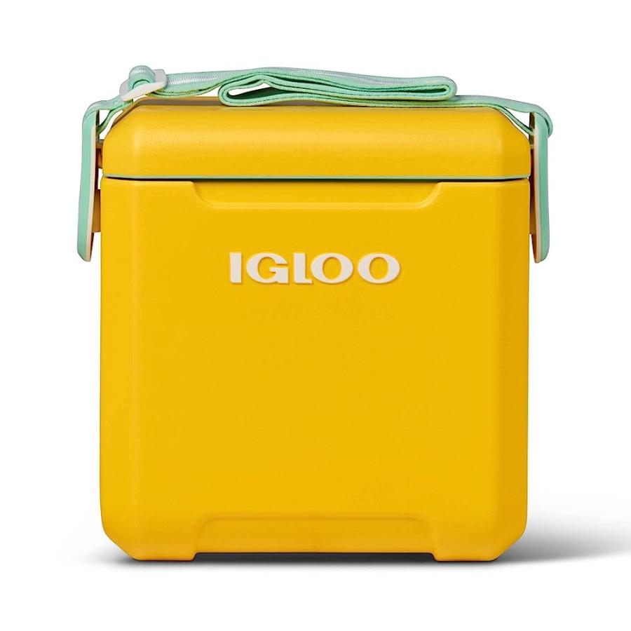 IGLOO YELLOW 11 QT TAG ALONG TOO STRAPPED PICNIC STYLE COOLER | igloo