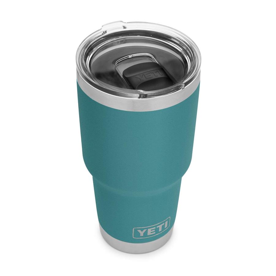 YETI Rambler 30オンス タンブラー マグスライダー蓋付き 真空断熱 ステンレス製、リバーグリーン | YETI