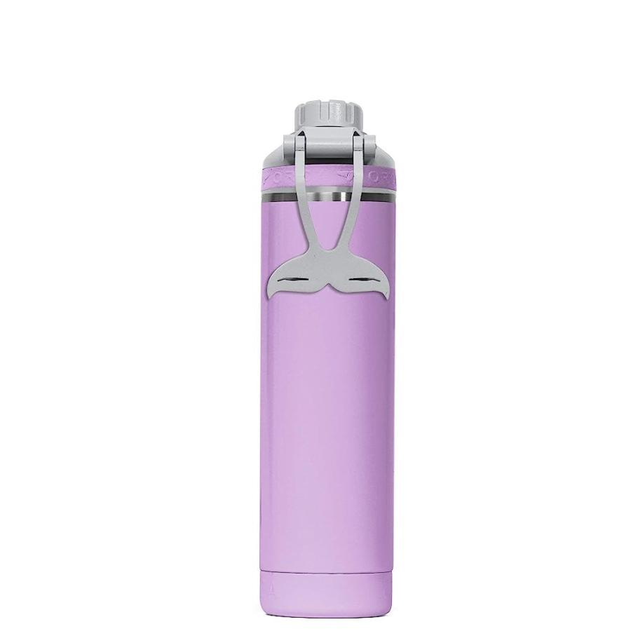 ORCA HYDRA 22 OZ. 18/8 STAINLESS STEEL INSULATED WATER BOTTLE, SCREW TOP SPORTS BOTTLE, POWDER COATED, WITH SILICONE GRIP WHALE TALE HANDLE, TOP | LES CREATIONS | 01