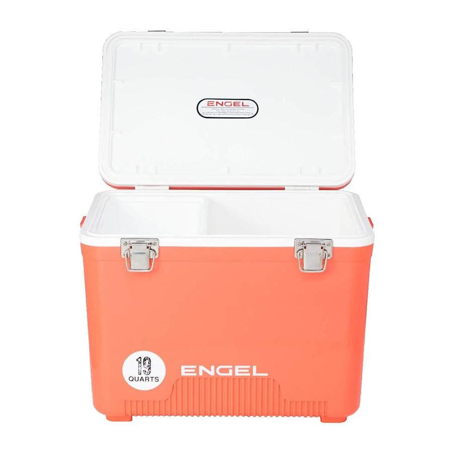 ENGEL UC19 19 QUART LEAK-PROOF, AIR TIGHT, DRYBOX COOLER AND SMALL HARD SHELL LUNCHBOX FOR MEN AND WOMEN IN CORAL |  | 04