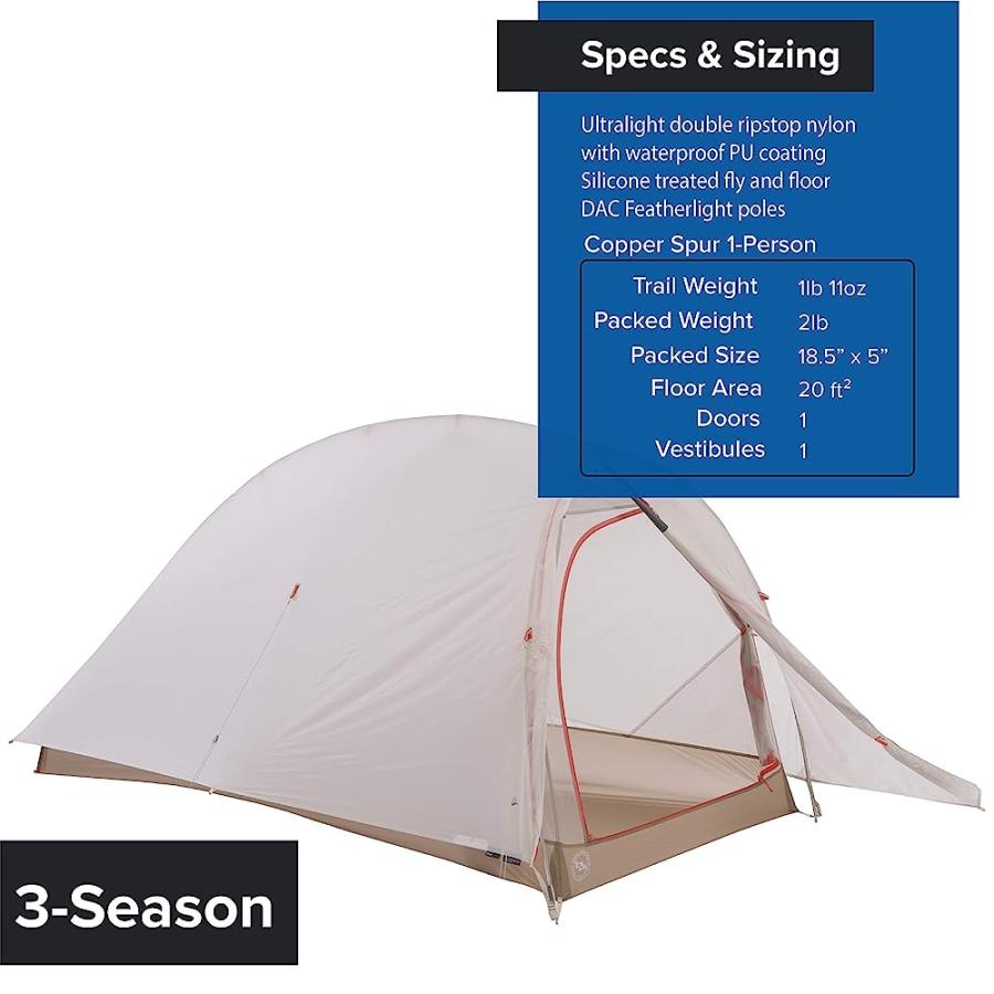 BIG AGNES FLY CREEK HV UL1 ULTRALIGHT TENT WITH UV-RESISTANT SOLUTION DYED FABRIC | BIG AGNES | 03