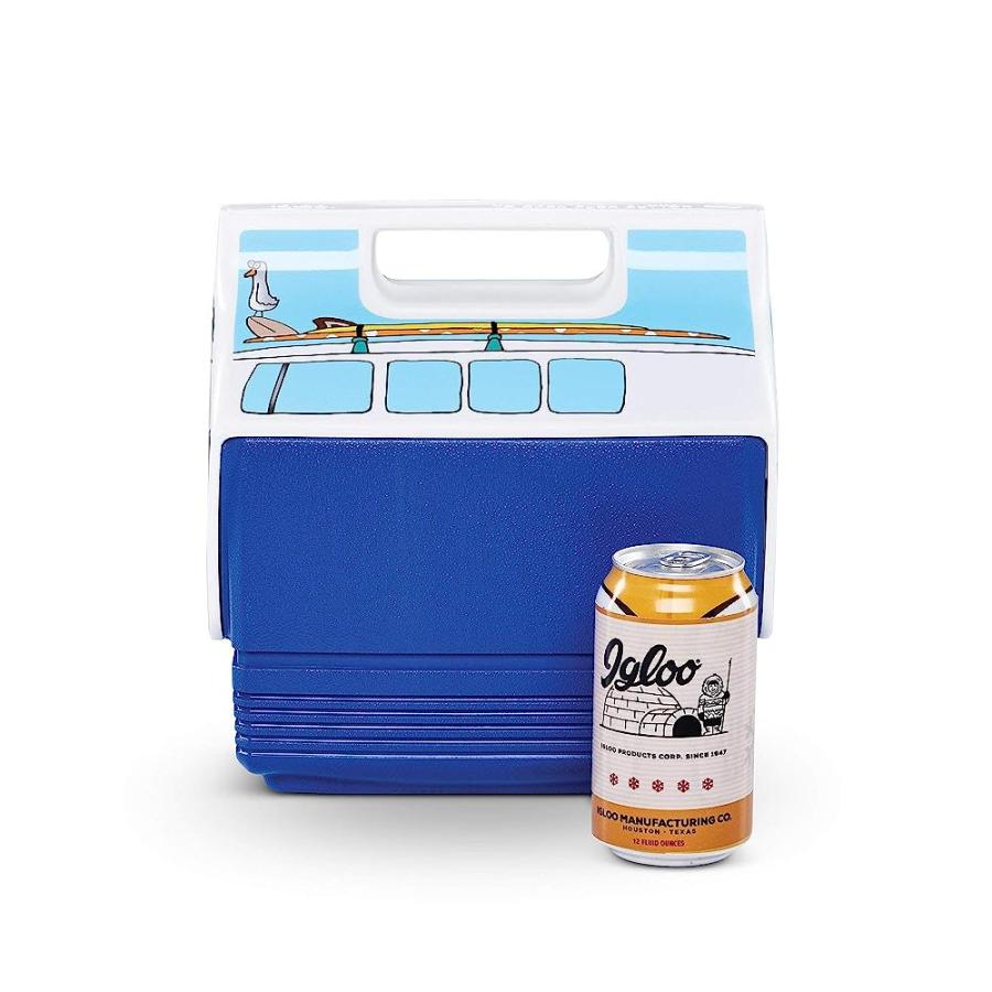 IGLOO 4 QUART LIMITED EDITION VW BUS PORTABLE LUNCHBOX PLAYMATE MINI COOLER ICE BOX, MINI VW BLUE VAN, SMALL (48846) | igloo