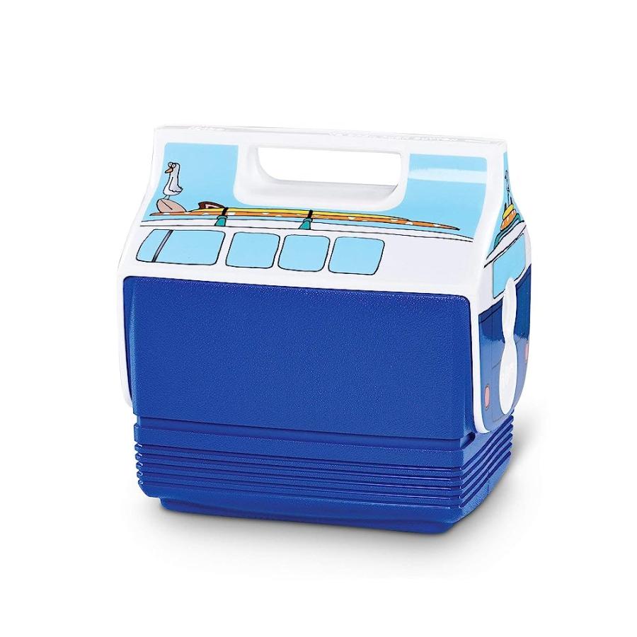 IGLOO 4 QUART LIMITED EDITION VW BUS PORTABLE LUNCHBOX PLAYMATE MINI COOLER ICE BOX, MINI VW BLUE VAN, SMALL (48846) | igloo | 01