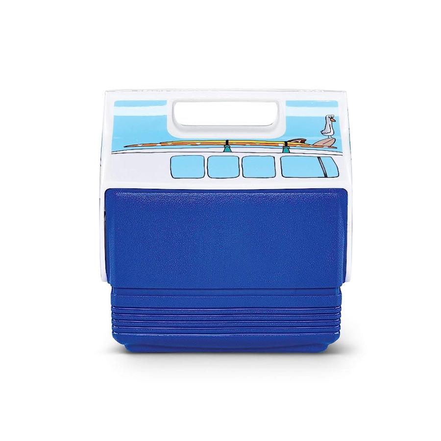 IGLOO 4 QUART LIMITED EDITION VW BUS PORTABLE LUNCHBOX PLAYMATE MINI COOLER ICE BOX, MINI VW BLUE VAN, SMALL (48846) | igloo | 02