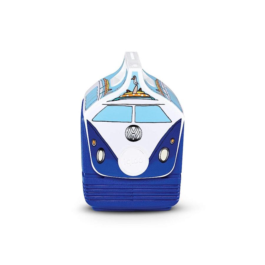 IGLOO 4 QUART LIMITED EDITION VW BUS PORTABLE LUNCHBOX PLAYMATE MINI COOLER ICE BOX, MINI VW BLUE VAN, SMALL (48846) | igloo | 05