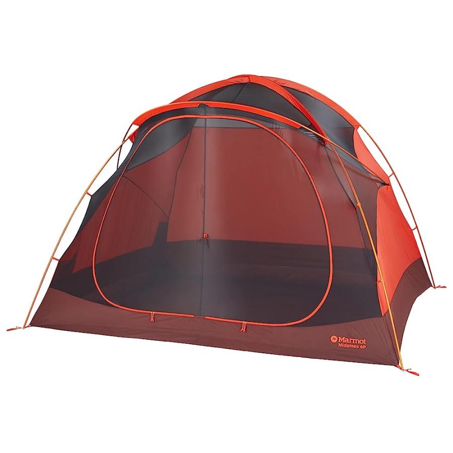 MARMOT MIDPINES 4-PERSON TENT | WEATHER-RESISTANT AND DURABLE, RED SUN/PICANTE | Marmot