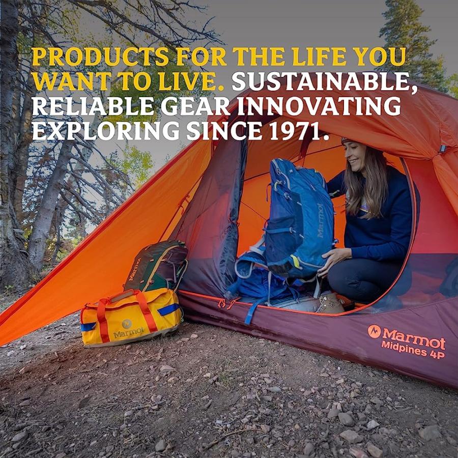 MARMOT MIDPINES 4-PERSON TENT | WEATHER-RESISTANT AND DURABLE, RED SUN/PICANTE | Marmot | 05