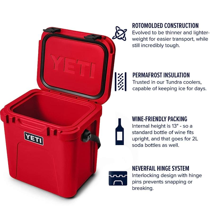 YETI ROADIE 24 COOLER, RESCUE RED | YETI | 02