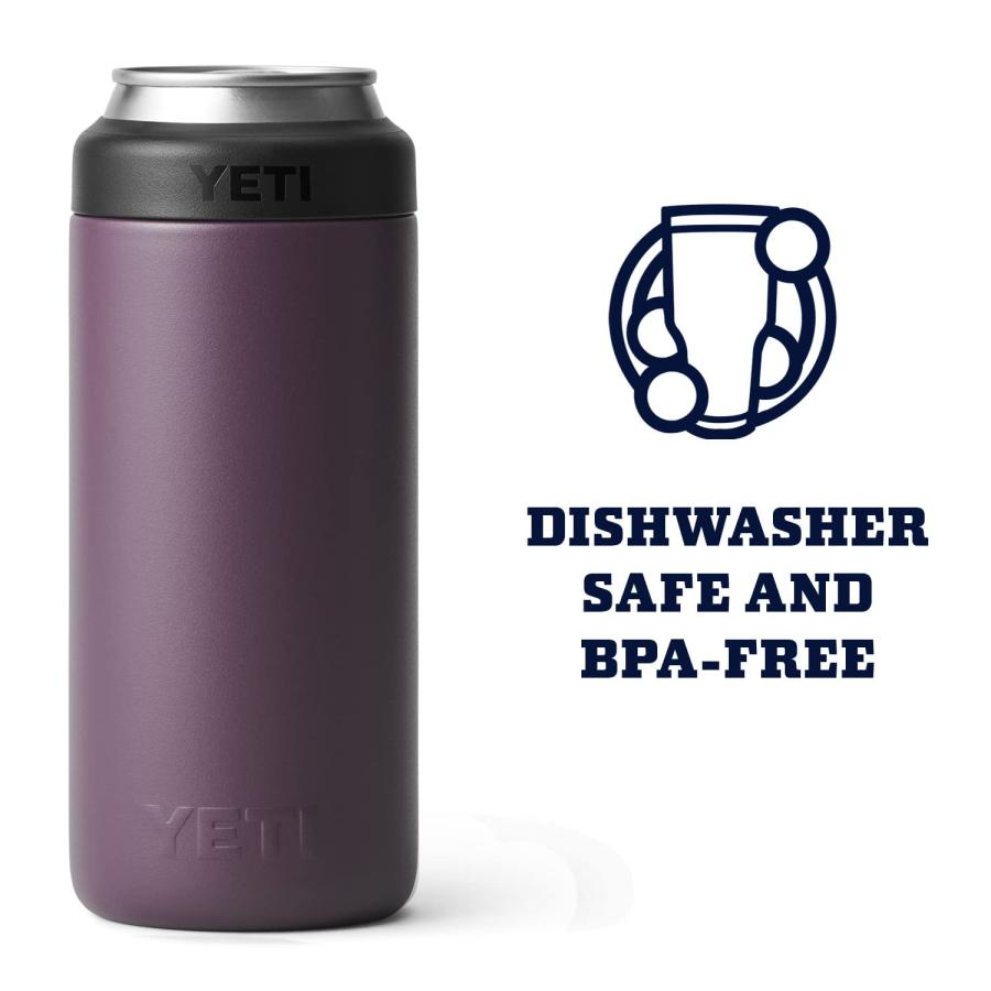 YETI Rambler 12オンス コルスター スリム缶クーラー:YETI 真空断熱 ステンレス製、ノルディックパープル | YETI | 04