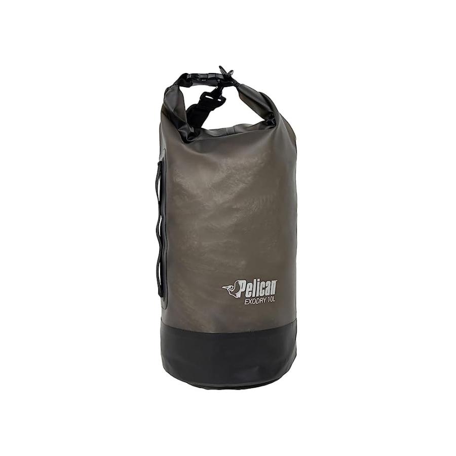 PELICAN EXODRY 10L SMALL DRYBAG BLACK WATERPROOF SHOULDER STRAP THICK & LIGHTWEIGHT ROLL TOP DRY COMPRESSION KEEPS GEAR DRY FOR KAYAKING, BEACH, | PELICAN PRODUCTS | 01
