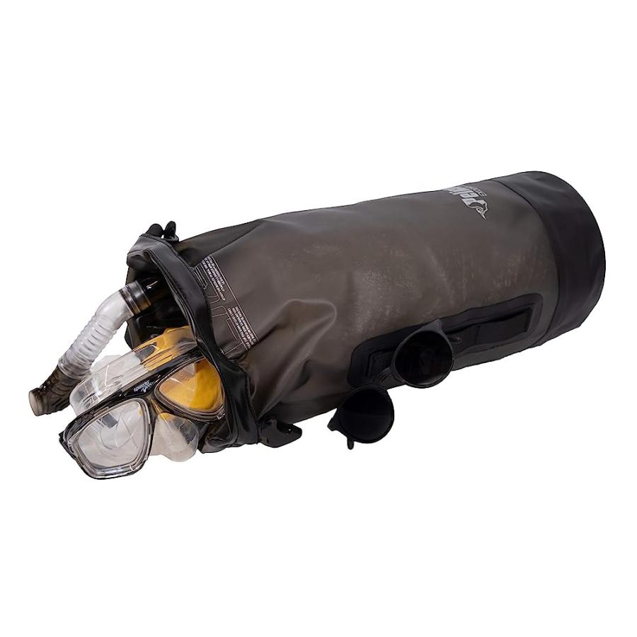 PELICAN EXODRY 10L SMALL DRYBAG BLACK WATERPROOF SHOULDER STRAP THICK & LIGHTWEIGHT ROLL TOP DRY COMPRESSION KEEPS GEAR DRY FOR KAYAKING, BEACH, | PELICAN PRODUCTS | 03