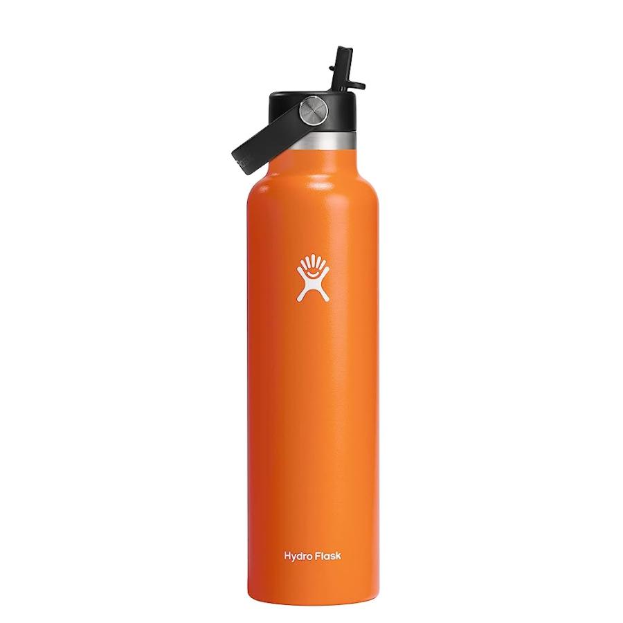 HYDRO FLASK 24 OZ STANDARD MOUTH WITH FLEX STRAW CAP STAINLESS STEEL REUSABLE WATER BOTTLE MESA -VACUUM INSULATED, DISHWASHER SAFE, BPA-FREE, NON | HYDRO FLASK
